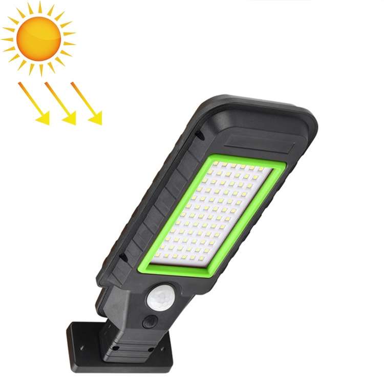 72 LED Solar Lamp Body Induction Wall Lamp LED Outdoor Waterproof Lighting Street Lamp(Green Edge)