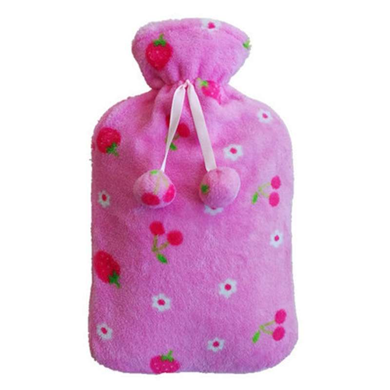 Hot Water Bottle Solid Color Knitting Cover (Without Hot Water Bottle) Water-filled Hot Water Soft K
