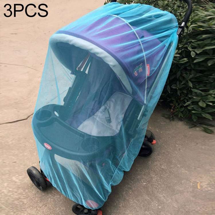 3 PCS 150cm Baby Pushchair Mosquito Insect Shield Net Safe Infants Protection Mesh Stroller Accessor