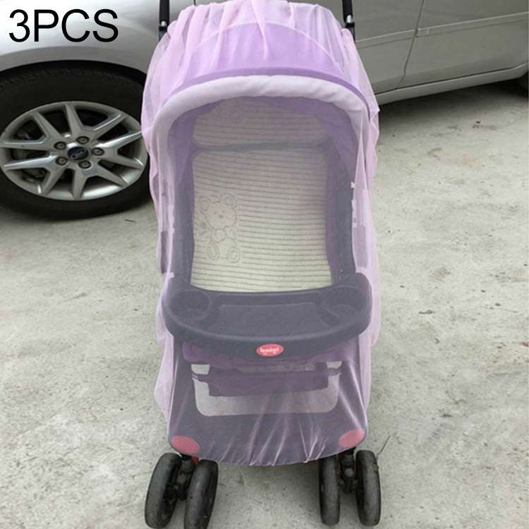3 PCS 150cm Baby Pushchair Mosquito Insect Shield Net Safe Infants Protection Mesh Stroller Accessor