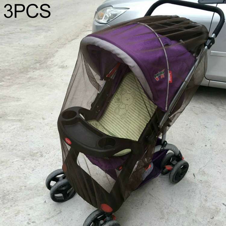 3 PCS 150cm Baby Pushchair Mosquito Insect Shield Net Safe Infants Protection Mesh Stroller Accessor