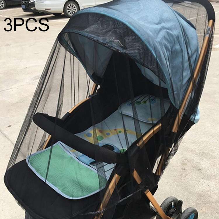 3 PCS 150cm Baby Pushchair Mosquito Insect Shield Net Safe Infants Protection Mesh Stroller Accessor