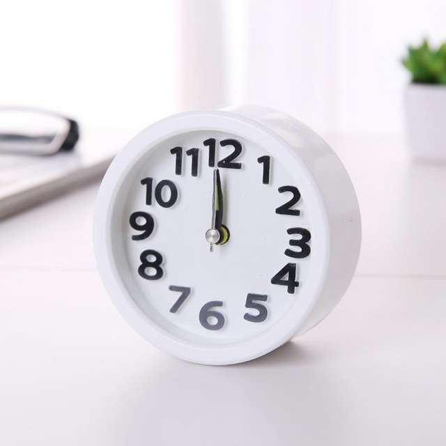 Creative Minimalist Mute Alarm Clock(Round Black)