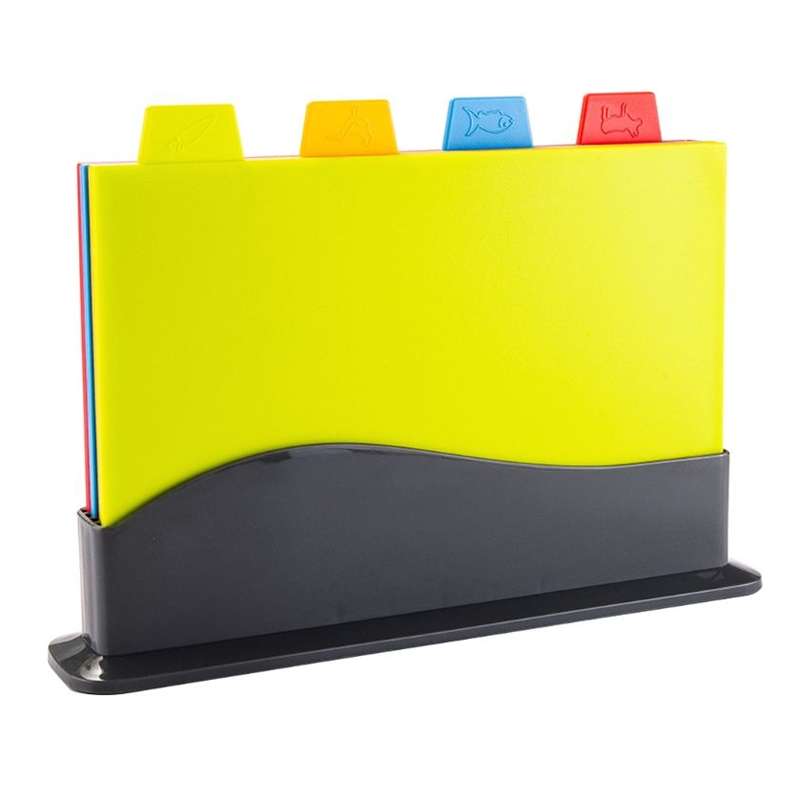 4 in 1 Classified Cutting Board Multifunctional Household Plastic Fruit Cutting Board Set, Style:Squ