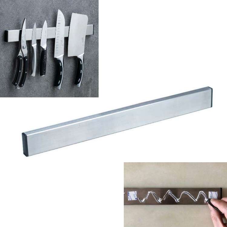Stainless Steel Knife Holder Kitchen Rack Magnetic Suction Knife Holder, Length:40cm, Style:Free Nai