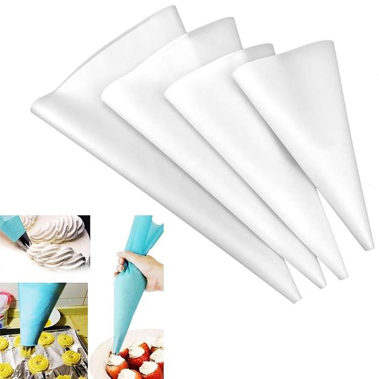 4 in 1 Silicone Icing Piping Cream Pastry Bag Nozzle DIY Cake Decorating Tools Set(EVA Bag Green 4 M