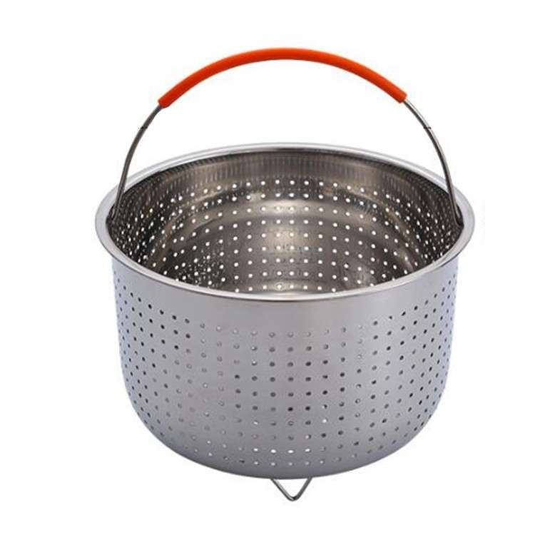 Stainless Steel Steaming Basket Plug-in Silicone Handle Pressure Cooker Steamer Kitchen Cooker Acces