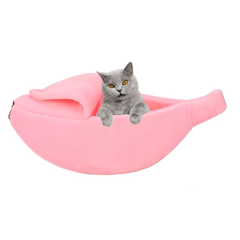 Creative Kennel Banana Shape Cat Litter Winter Warm Pet Nest, Size:S(Yellow)