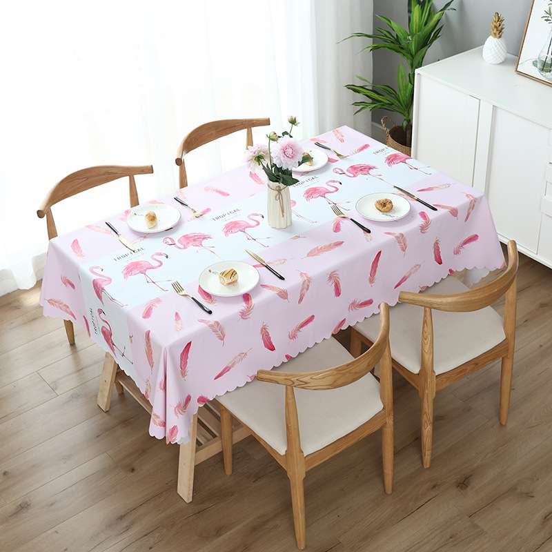 Printinging Coffee Dining Table Cloth PVC Waterproof Oilproof Anti-scalding Tablecloth, Size:140x140