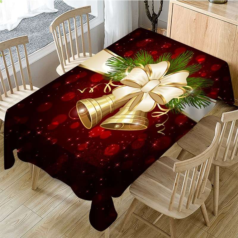 Household Rectangular Tablecloth Christmas Dining Coffee Table Cloth Decoration, Size:140x140cm(Chri