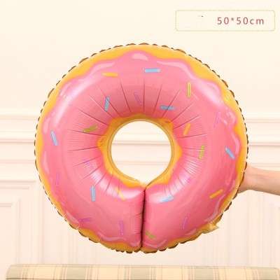 4 PCS Doughnut Candy Ice Cream Shaped Foil Balloons Happy Birthday Decorations Big Inflatable Helium