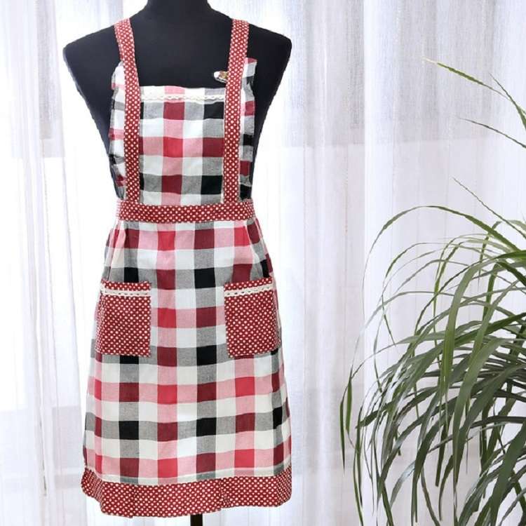 Kitchen Cooking Oil-resistant Brushed Apron Smock(Flowers)