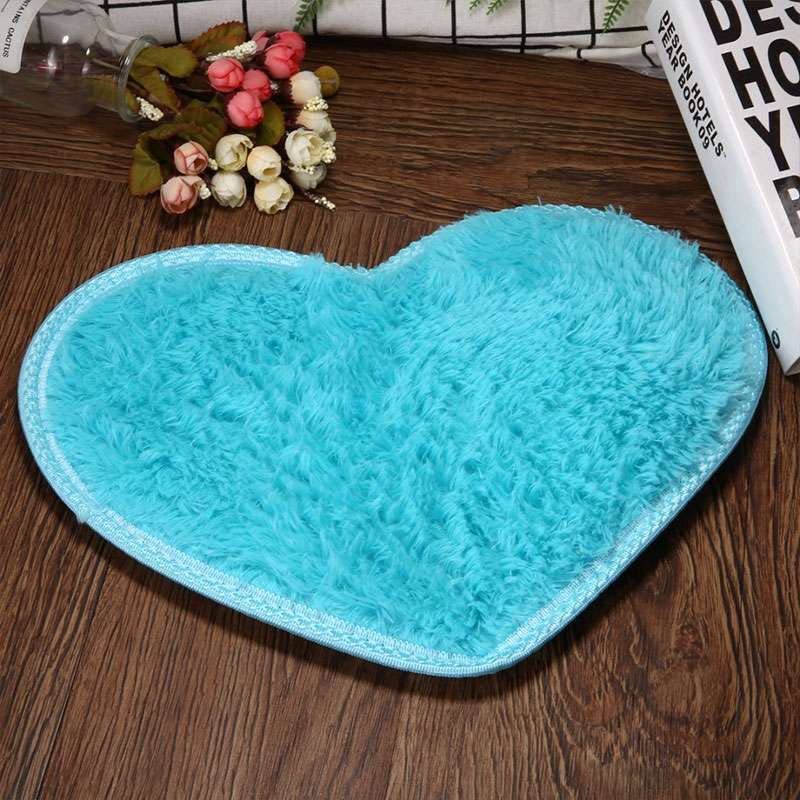Heart Shape Non-slip Bath Mats Kitchen Carpet Home Decoration, Size:40*50CM(Light Camel)