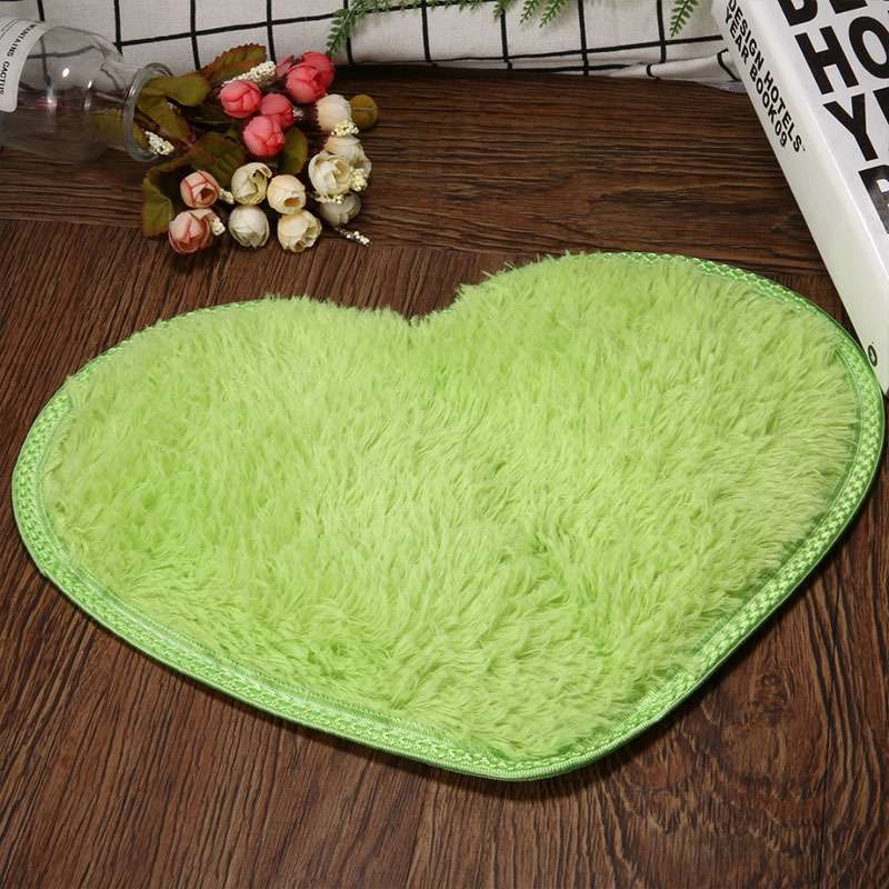 Heart Shape Non-slip Bath Mats Kitchen Carpet Home Decoration, Size:40*50CM(Light Camel)