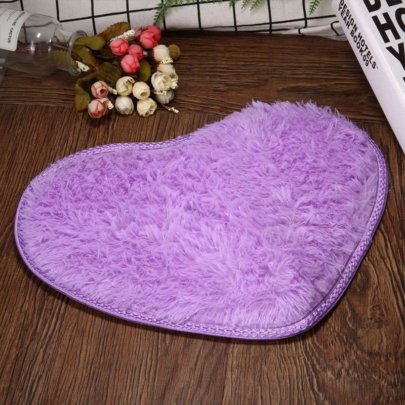 Heart Shape Non-slip Bath Mats Kitchen Carpet Home Decoration, Size:40*50CM(Light Camel)
