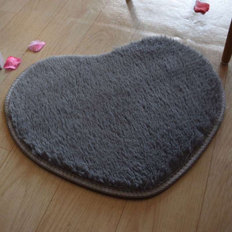 Heart Shape Non-slip Bath Mats Kitchen Carpet Home Decoration, Size:40*50CM(Light Camel)
