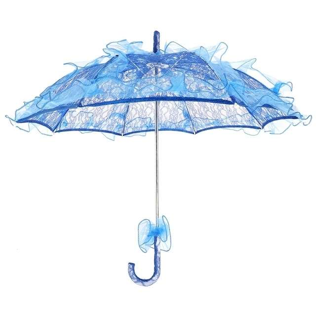 Wedding Parties Bridal Lace Cotton Umbrella Dancing Photography Prop Umbrella(Purple)