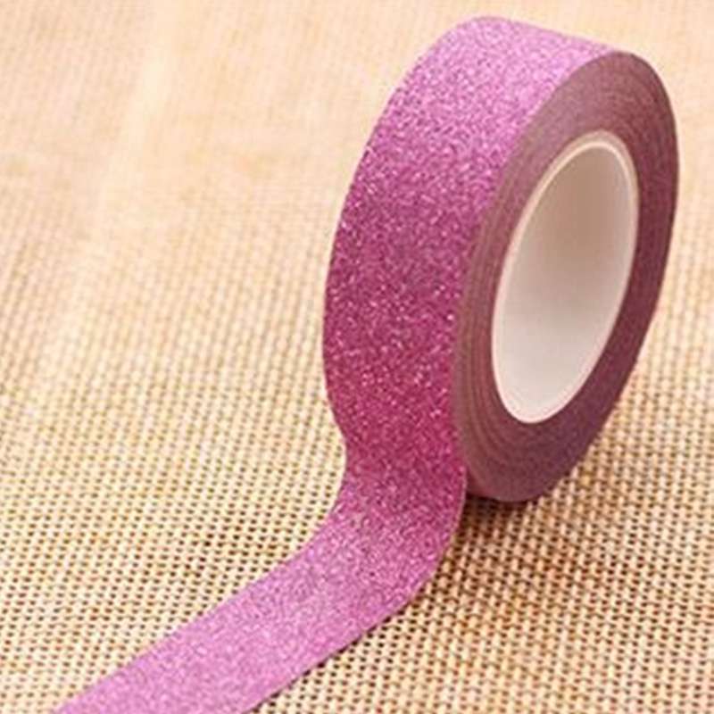 Flash Washi Sticky Paper Tape Label DIY Decorative Tape, Length: 10m(Silver)