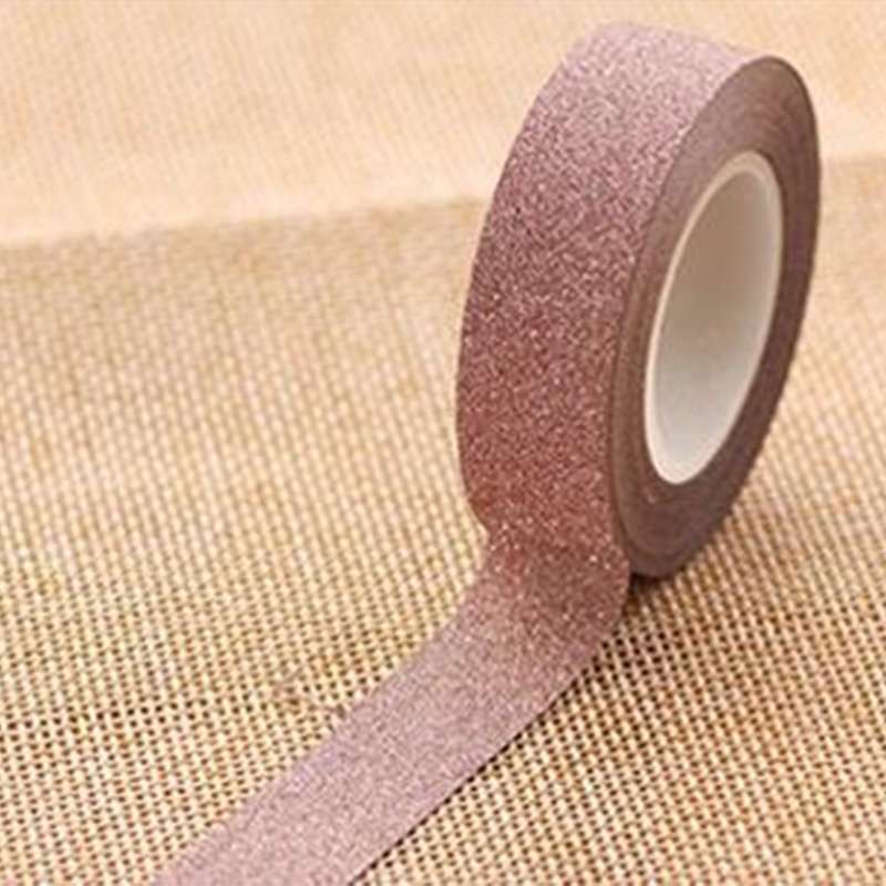 Flash Washi Sticky Paper Tape Label DIY Decorative Tape, Length: 10m(Silver)