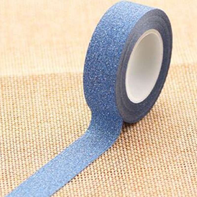 Flash Washi Sticky Paper Tape Label DIY Decorative Tape, Length: 10m(Silver)