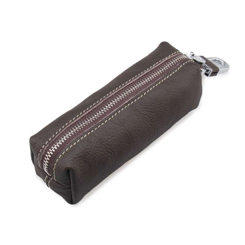 Car Keys Holder Genuine Leather Coin Purse for Men Key Wallets(Brown)
