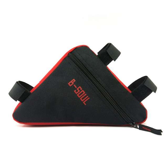 Triangle Bike Bag Front Tube Frame Cycling Bicycle Bags Waterproof MTB Road Pouch Holder Saddle(Red