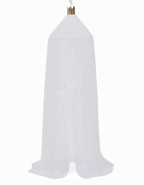 Baby Bed Curtain Hung Dome Mosquito Net Girls Crown Hanging Net Princess Tents(Gray)