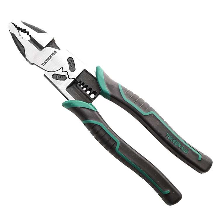 TUOSEN Multifunctional Crimping and Stripping Labor Saving Flat Pliers Vise Manual Wire Cutters, Sty