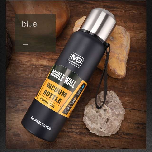 Outdoor Thermos Portable Large Capacity Insulated Cup, Capacity:500ml(Silver)