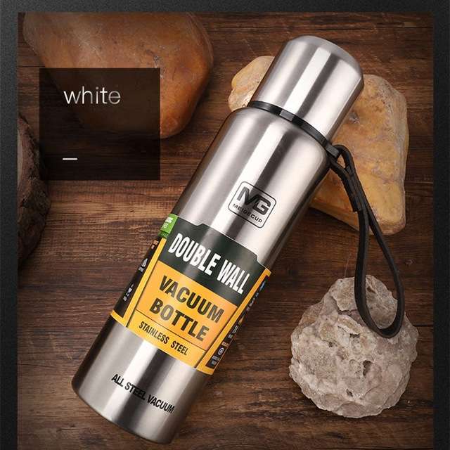 Outdoor Thermos Portable Large Capacity Insulated Cup, Capacity:500ml(Silver)