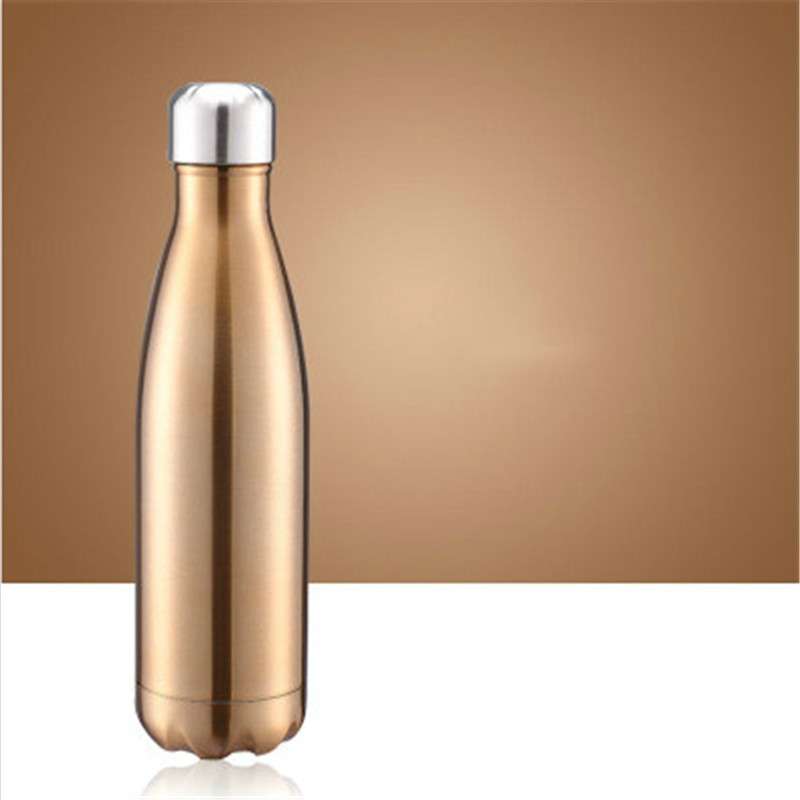 Thermal Cup Vacuum Flask Heat Water Bottle Portable Stainless Steel Sports Kettle, Capacity:500ml(Si