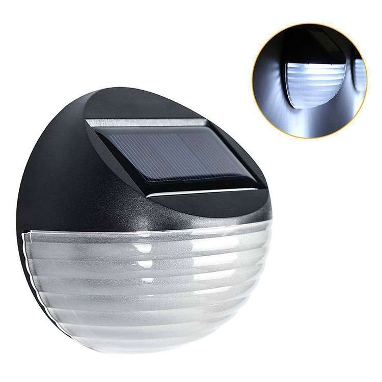 2 PCS Solar Power Light Sensor 6 Energy Saving Lamp LED Wall Light Outdoor Garden Fence Waterproof L