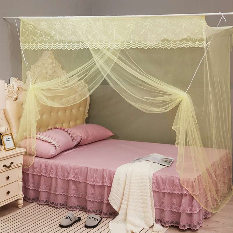 Single-door Mosquito Net Square Roof for Home Student Dormitory, Size:1.0x1.9x1.5 Meters(Purple)