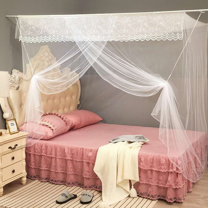 Single-door Mosquito Net Square Roof for Home Student Dormitory, Size:1.8x2.0x1.8 Meters(White)