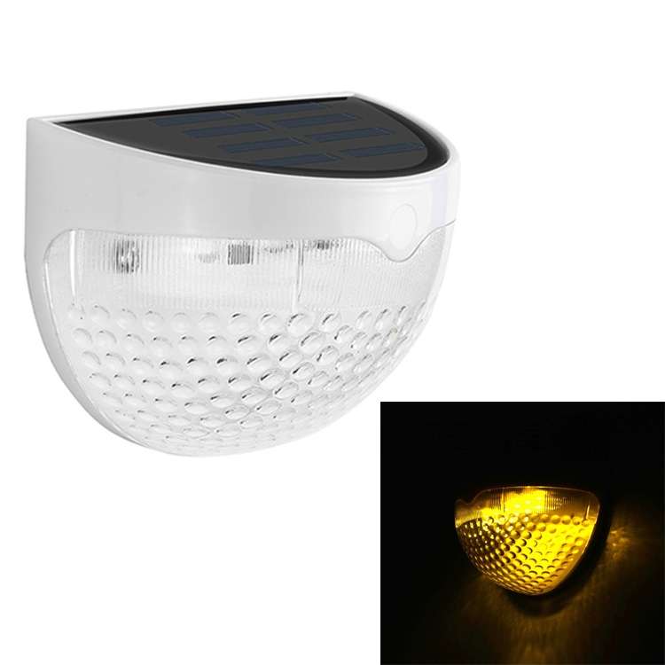 Semi-circular IP55 Waterproof Solar Light Control Fence Light Garden Lamp(White Light)