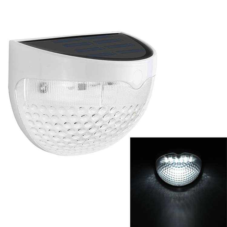 Semi-circular IP55 Waterproof Solar Light Control Fence Light Garden Lamp(White Light)