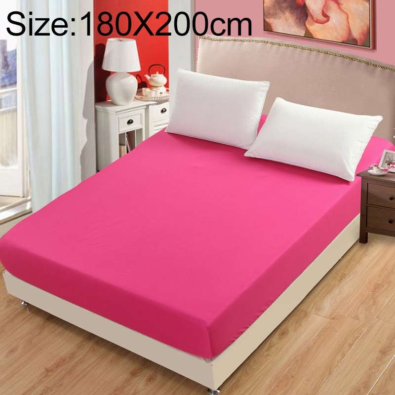 Plain Mattress Protector Bed Mat Mattress Cover Fitted Sheet, Size:180X200cm(Green)