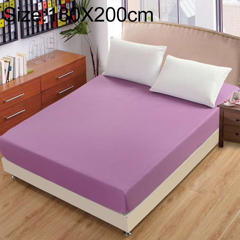 Plain Mattress Protector Bed Mat Mattress Cover Fitted Sheet, Size:180X200cm(Green)