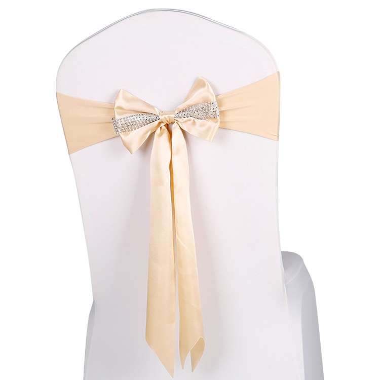 For Wedding Events Party Ceremony Banquet Christmas Decoration Chair Sash Bow Elastic Chair Ribbon B