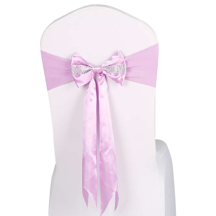 For Wedding Events Party Ceremony Banquet Christmas Decoration Chair Sash Bow Elastic Chair Ribbon B