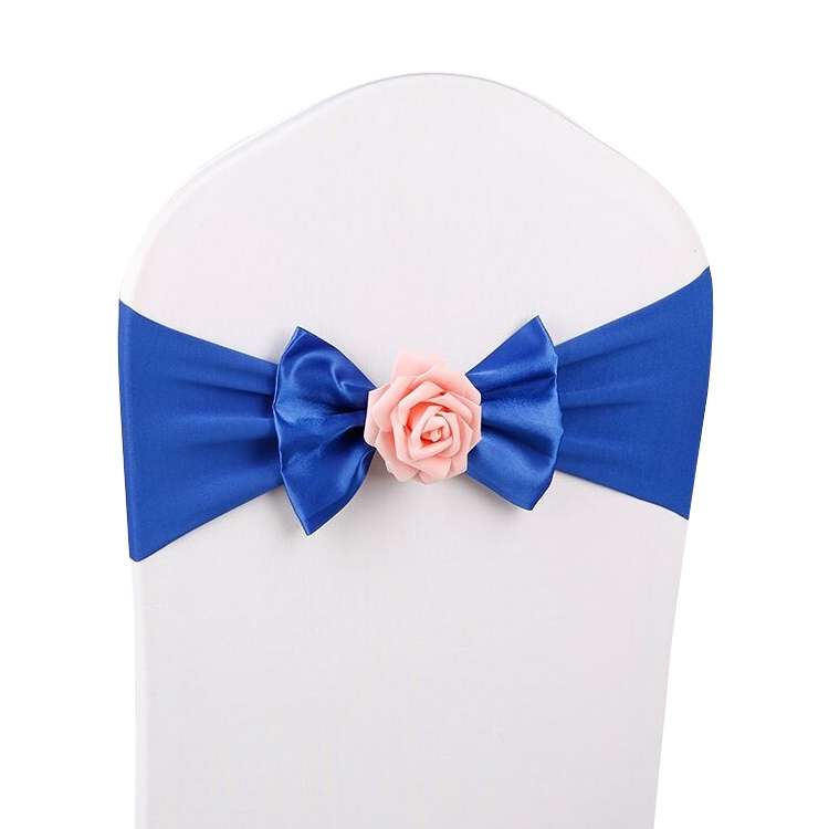 Wedding Chair Cover Sash Satin Fabric Bow Tie Ribbon Band Decoration Hotel Wedding Party Ceremony Ba