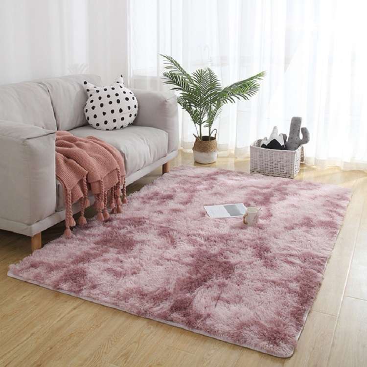Simple Sofa Bedside Gradient Carpet Living Room Bedroom Mat, Color:Pink, Size:50x80cm