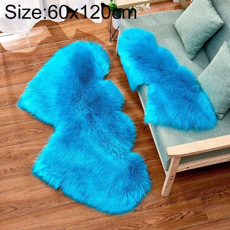 Creative Double Heart Imitation Wool Carpet Sofa Cushion Mat Plush Bedroom Living Room Floor Rugs, S