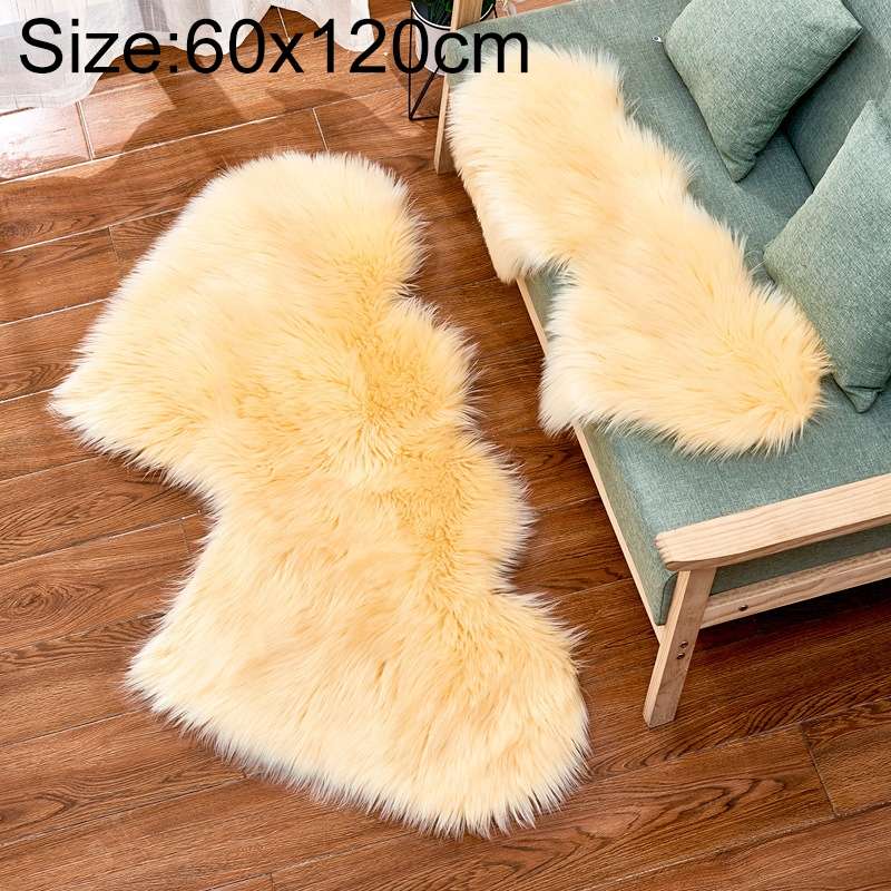 Creative Double Heart Imitation Wool Carpet Sofa Cushion Mat Plush Bedroom Living Room Floor Rugs, S