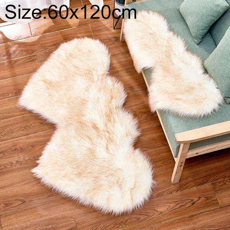 Creative Double Heart Imitation Wool Carpet Sofa Cushion Mat Plush Bedroom Living Room Floor Rugs, S