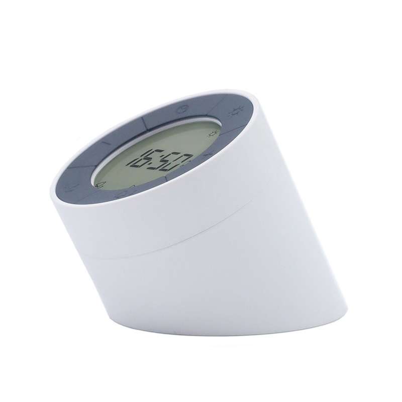 Simple Home Creative Multi-function Charging Stepless Dimming Alarm Clock Night Light(Pink)