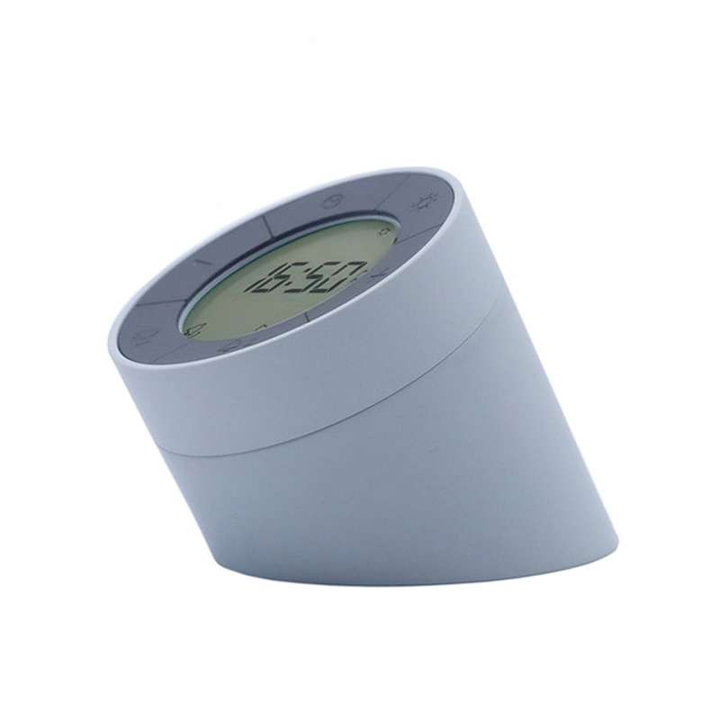 Simple Home Creative Multi-function Charging Stepless Dimming Alarm Clock Night Light(Pink)