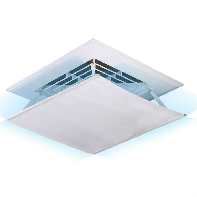 Central Air Conditioning Wind Shield Wall-Mounted Anti Direct Blowing Windshield, Size:45x45cm(White