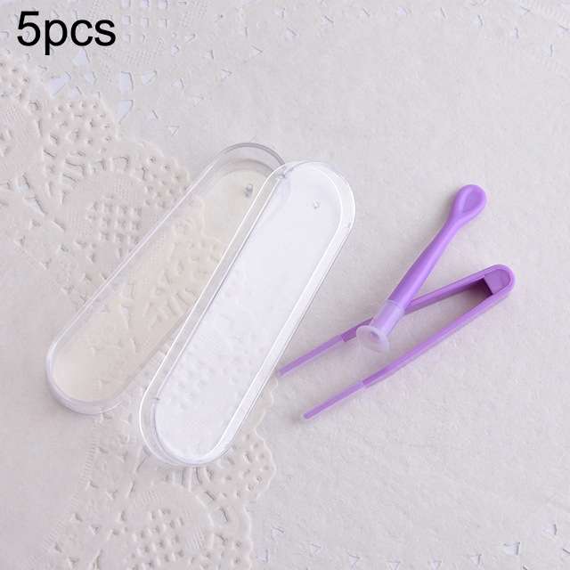 5pcs Portable Contact Lens Special Tweezer and Stick Set Travel Kit(Green)