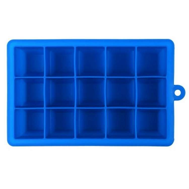 15 Grids DIY Big Ice Cube Mold Square Shape Silicone Ice Tray Fruit Ice Cream Maker(Green)